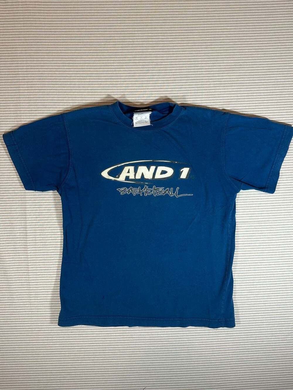 Vintage AND 1 Basketball Graphic T-Shirt Blue Size M 10/12
